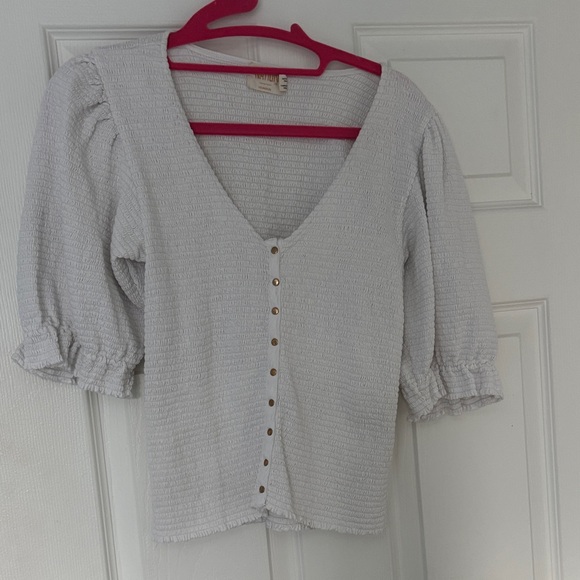 Nation LTD Tops - Nation LTD Cream Button-Up Blouse